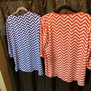 $20 for both 3/4 sleeve 100% Polyester tops